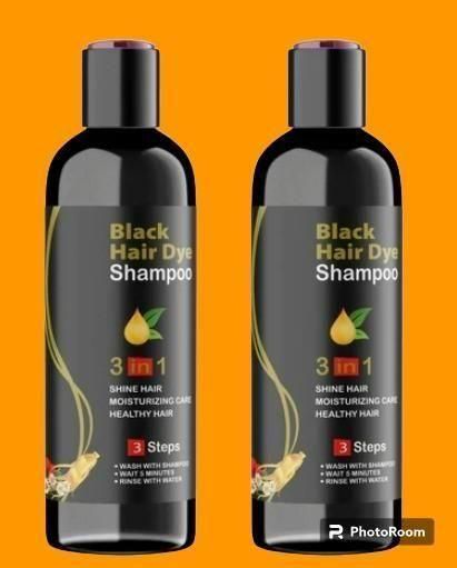 Unisex Instant Black Herbal Hair Dye Shampoo for Grey Hair Coverage